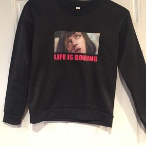 Black graphic  sweat shirt